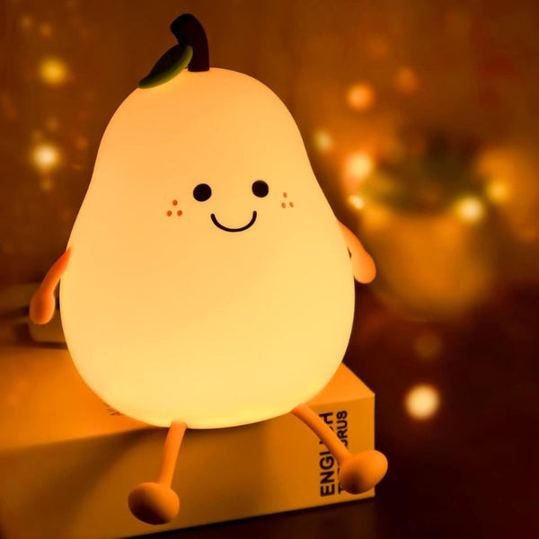 Pear Silicone Night Lamp with 7 Color Modes